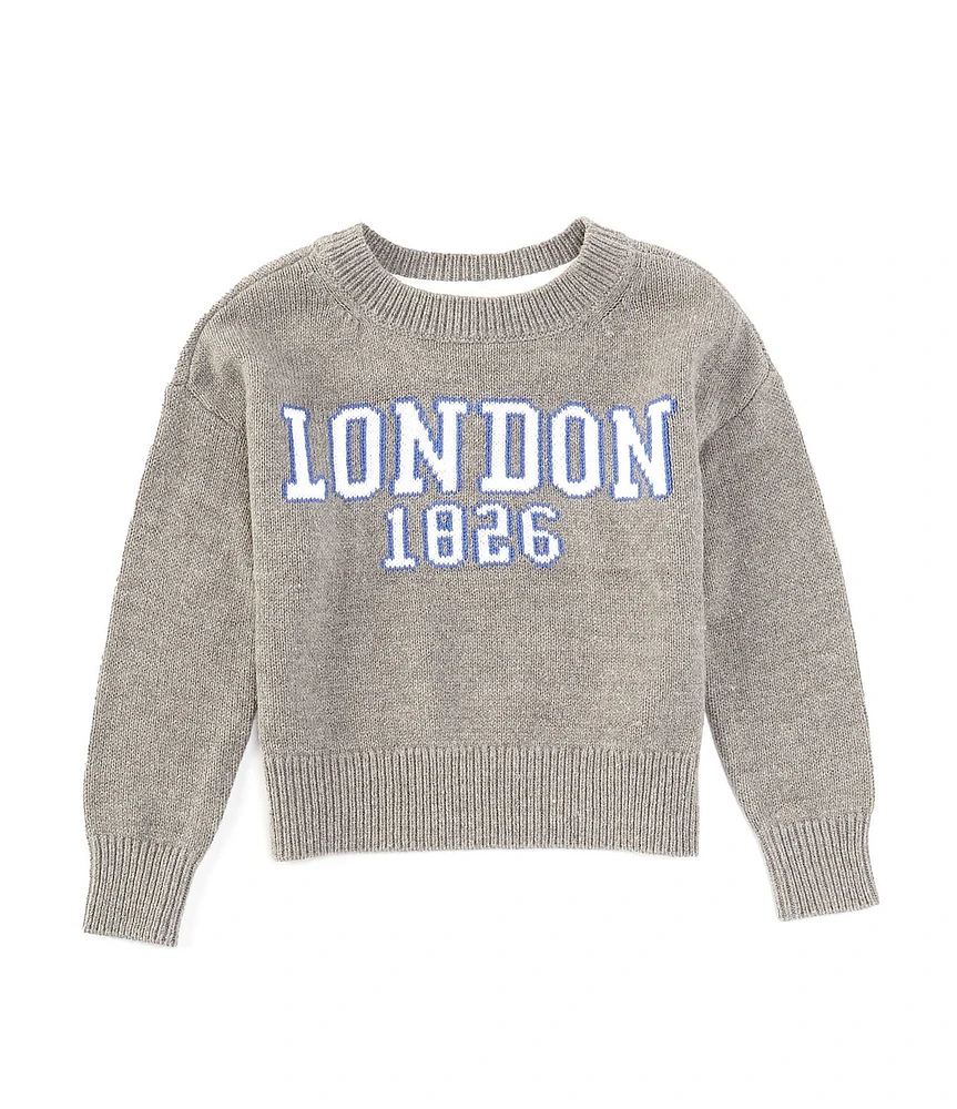 GB Little Girls 2T-6X Long Sleeve London Design Crew Sweater