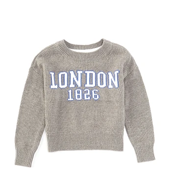 GB Little Girls 2T-6X Long Sleeve London Design Crew Sweater