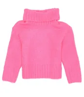 GB Little Girls 2T-6X Long Sleeve Oversized Turtleneck Sweater