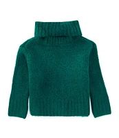 GB Little Girls 2T-6X Long Sleeve Oversized Turtleneck Sweater