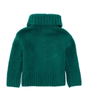 GB Little Girls 2T-6X Long Sleeve Oversized Turtleneck Sweater