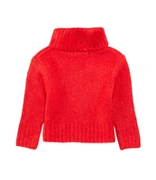 GB Little Girls 2T-6X Long Sleeve Oversized Turtleneck Sweater