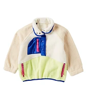 GB Little Girls 2T-6X Long Sleeve Snap Front Fleece Pullover Jacket