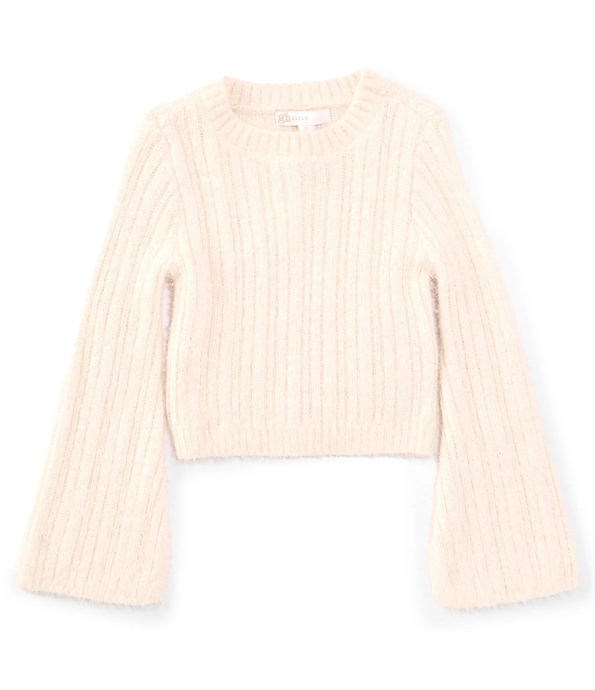 GB Little Girls Long Sleeve Ribbed Sweater