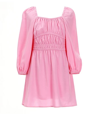 GB Little Girls Long Sleeve Rouched Dress