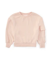 GB Little Girls 2T-6X Long Sleeve Soft Crew Neck Sweatshirt