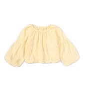 GB Little Girls 2T-6X Long Sleeve Woven Drapey Blouse