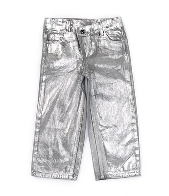 GB Little Girls 2T-6X Metallic Coated Jeans