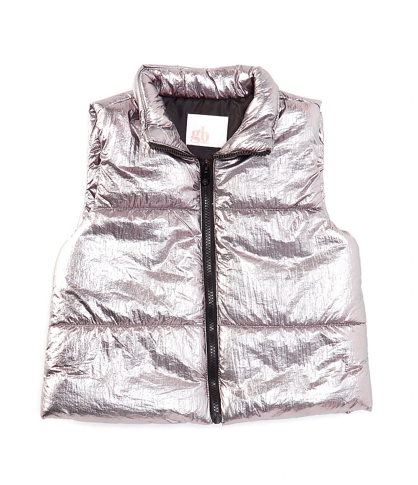 GB Little Girls 2T-6X Metallic Puffer Vest