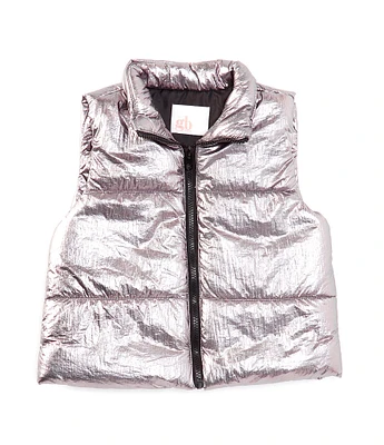 GB Little Girls 2T-6X Metallic Puffer Vest