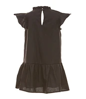 GB Little Girls 2T-6X Ruffle Mock Neck Dress