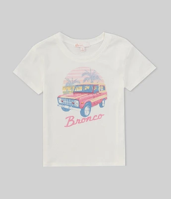 GB Little Girls 2T-6X Short Sleeve Bronco Graphic Oversized T-Shirt
