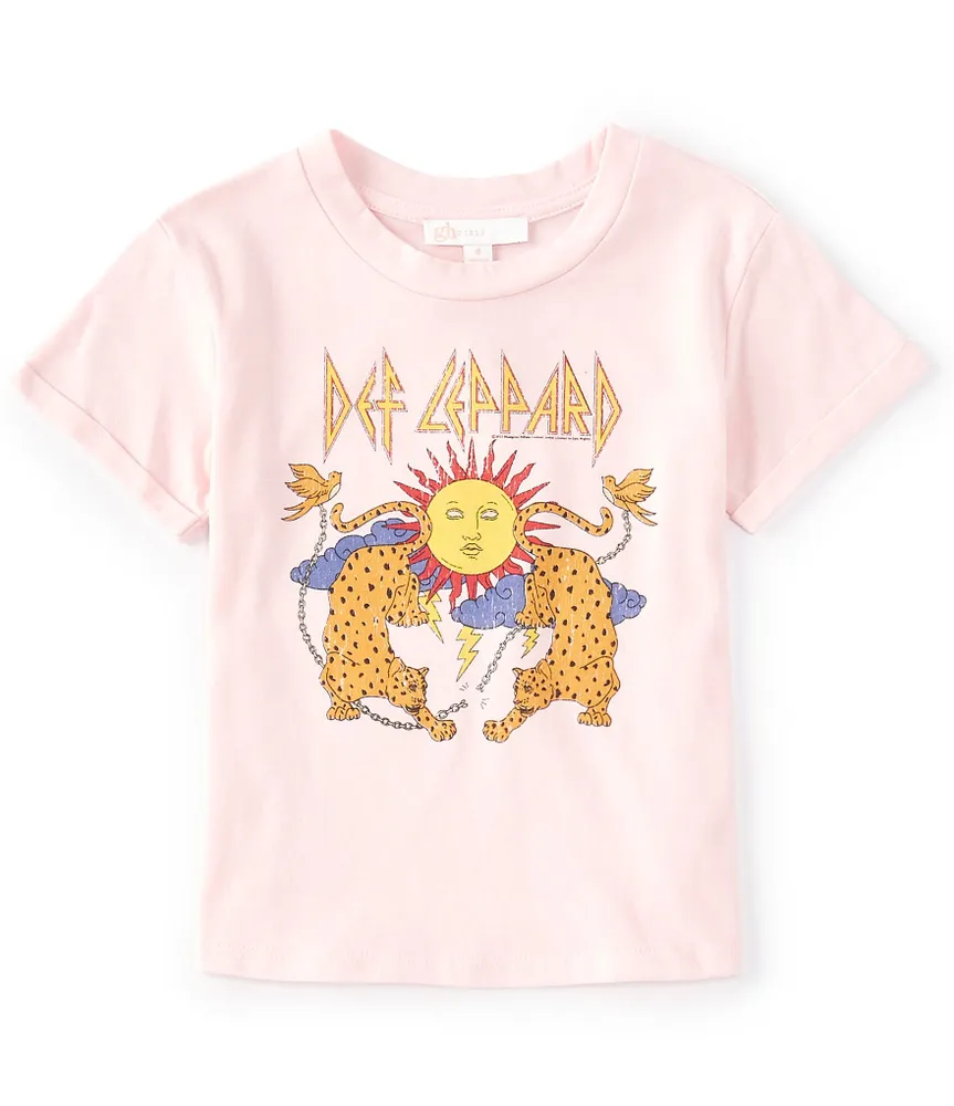 GB Little Girls 2T-6X Short Sleeve Def Leppard Band T-Shirt