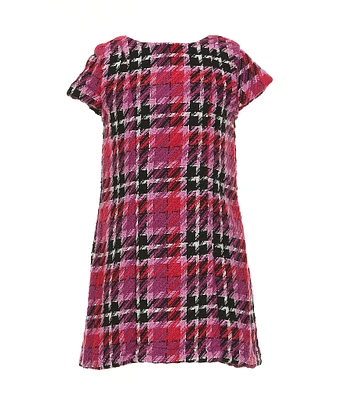 GB Little Girls 2T-6X Short Sleeve Plaid Mini Dress