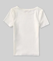 GB Little Girls 2T-6X Short Sleeve Rib Knit Top