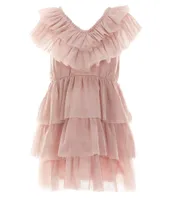 GB Little Girls 2T-6X Sleeveless Ballet Tiered Dress