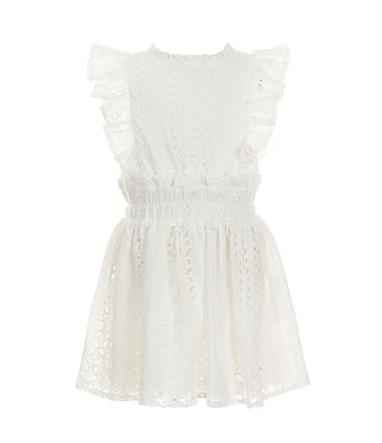 GB Little Girls 2T-6X Family Matching Sleeveless Lace Ruffle Dress