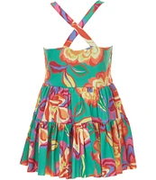 GB Little Girls T-6X Floral Printed Active Dress