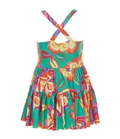 GB Little Girls Floral Printed Active Dress