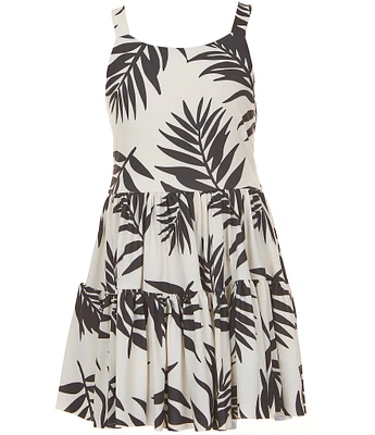 GB Little Girls T-6X Leaf Printed Active Dress