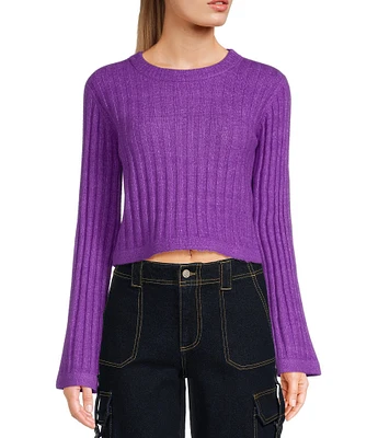 GB Long Sleeve Ribbed Cropped Sweater