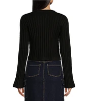 GB Long Sleeve Ribbed Cropped Sweater