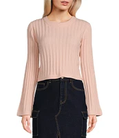 GB Long Sleeve Ribbed Cropped Sweater