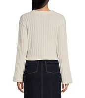 GB Long Sleeve Ribbed Cropped Sweater