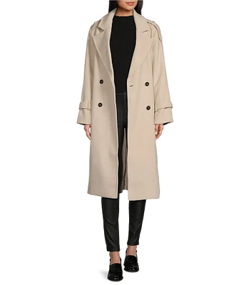 GB Long Tie Waist Trench Coat