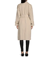 GB Long Tie Waist Trench Coat