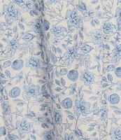 GB Mini Floral Print Grosgrain Tie Maxi Dress
