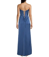 GB Off-The-Shoulder Corset Long Dress