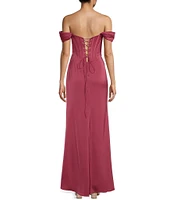 GB Off-The-Shoulder Corset Long Dress