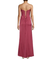 GB Off-The-Shoulder Corset Long Dress