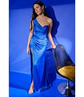 GB Social One Shoulder Satin Dress