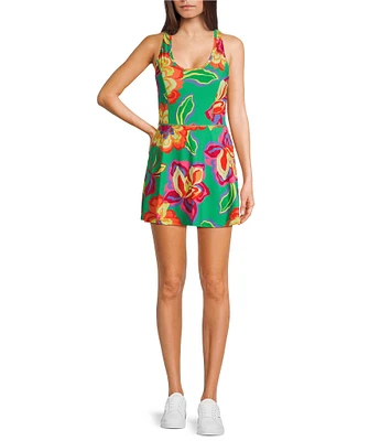 GB Printed Floral Print Pull-On Mini Tennis Dress