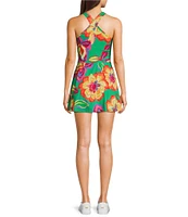 GB Printed Floral Print Pull-On Mini Tennis Dress