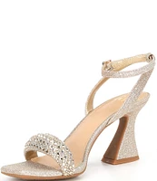 GB Razl-Dazl Rhinestone Sculpted Heel Dress Sandals