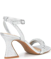 GB Razl-Dazl Rhinestone Sculpted Heel Dress Sandals