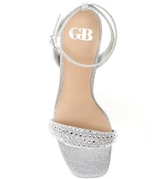 GB Razl-Dazl Rhinestone Sculpted Heel Dress Sandals