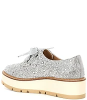 GB Re-Vival Rhinestone Embellished Lace-Up Platform Oxfords