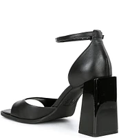 GB Role-Model Leather Ankle Strap Block Heel Sandals