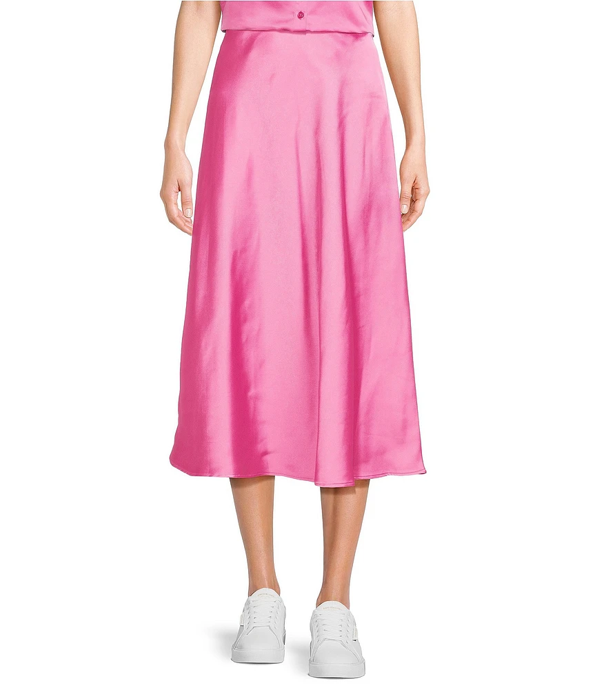 GB Satin Midi Skirt