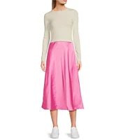 GB Satin Midi Skirt