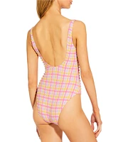 GB Seersucker Puff Classic Tank One Piece Swimsuit
