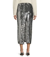 GB Sequin Midi Skirt with Slit