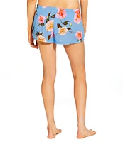 GB Short Large Floral Print Swimsuit Cover-Up
