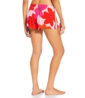 GB Short Large Floral Print Swimsuit Cover-Up