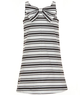 GB Social Big Girls 7-16 Striped Bow Front Shift Dress