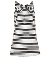 GB Social Big Girls 7-16 Striped Bow Front Shift Dress
